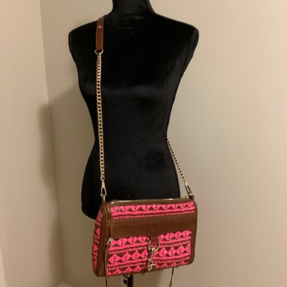 Rebecca Minkoff Pink and Brown Leather Crossbody